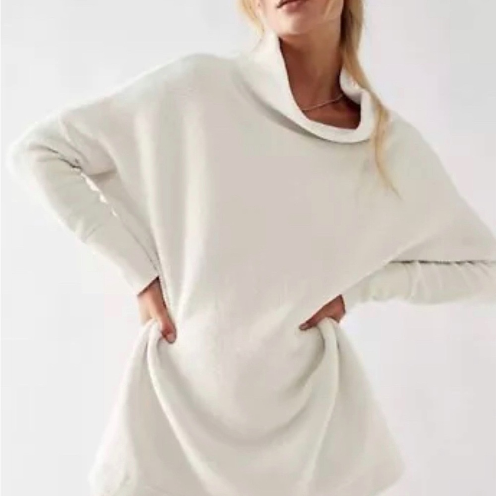 Free People Ottoman Slouchy Sweater Size XS Cream Long Sleeve Oversized Ribbed